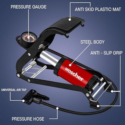 Woscher- 8702 Single Cylinder Portable Foot Pump Air