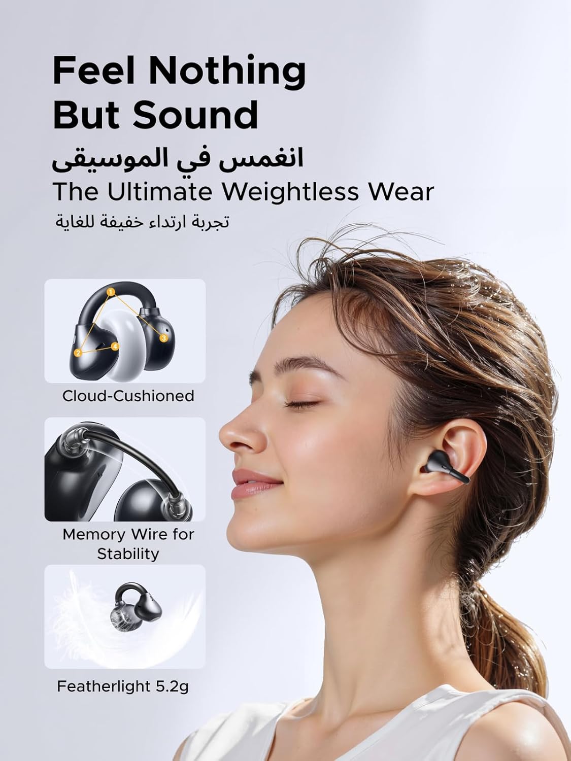 UGREEN ClipBuds, Open-ear Wireless Headphones - Image 4