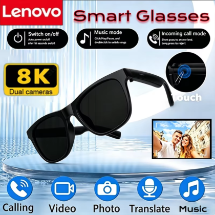 Lenovo AI 8K Smart Camera Glasses Remote Control Touch