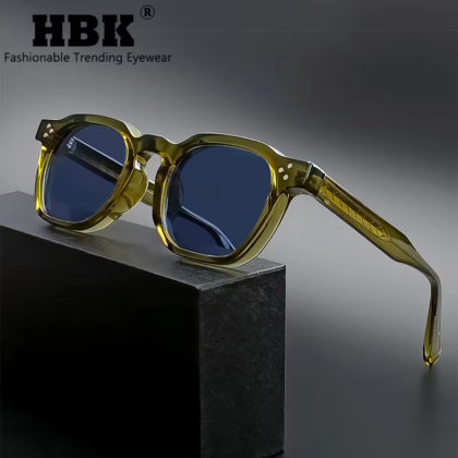 HBK New Square Vintage Sunglasses Men