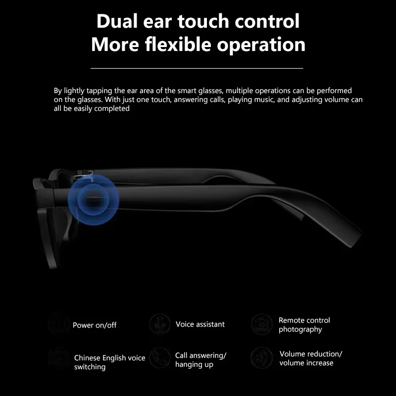 Lenovo AI 8K Smart Camera Glasses Remote Control Touch - Image 5